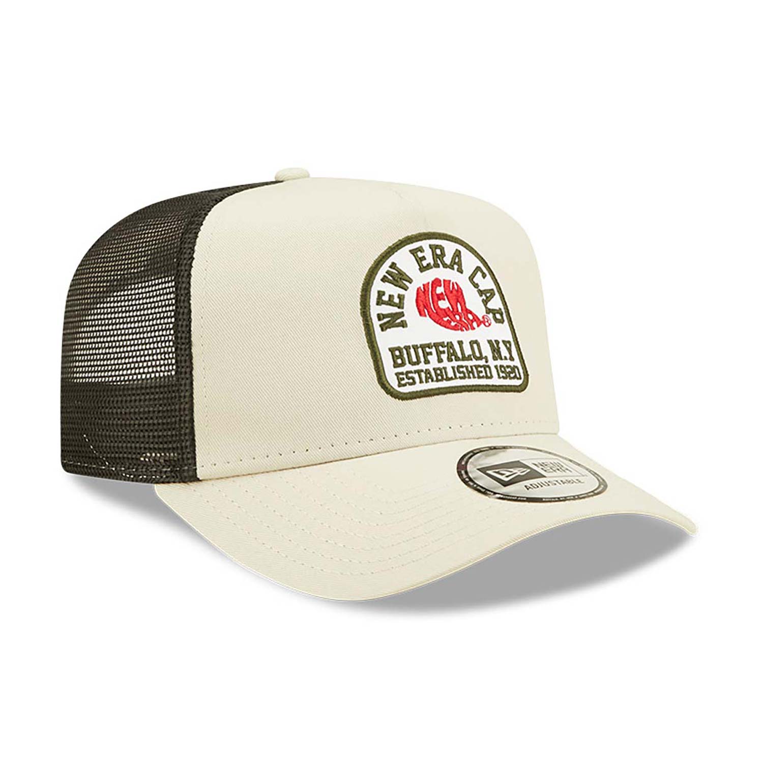 9Forty A-Frame State Patch Trucker Newera - Stone/Stone