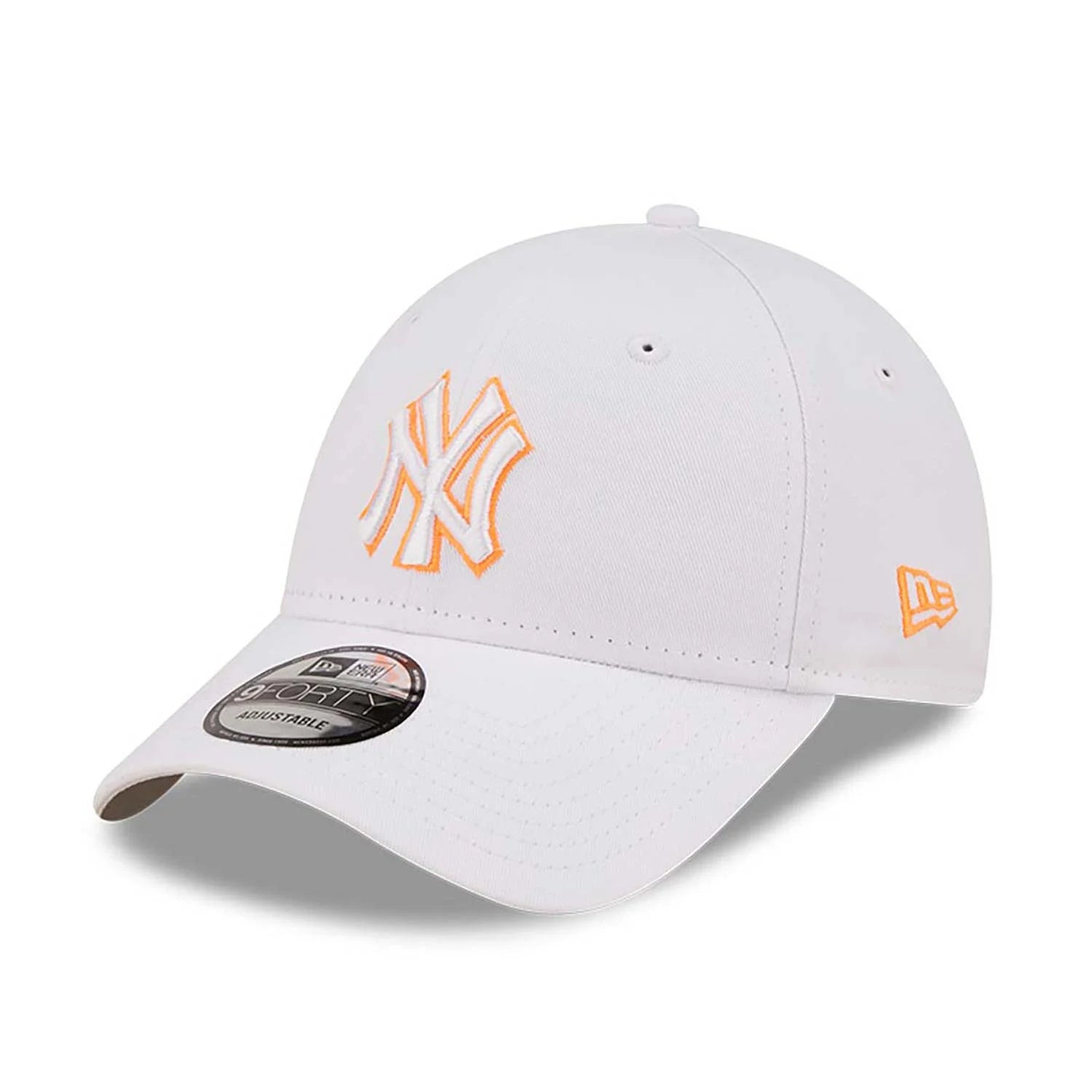 9Forty Neon Outline - New York Yankees White/Orange