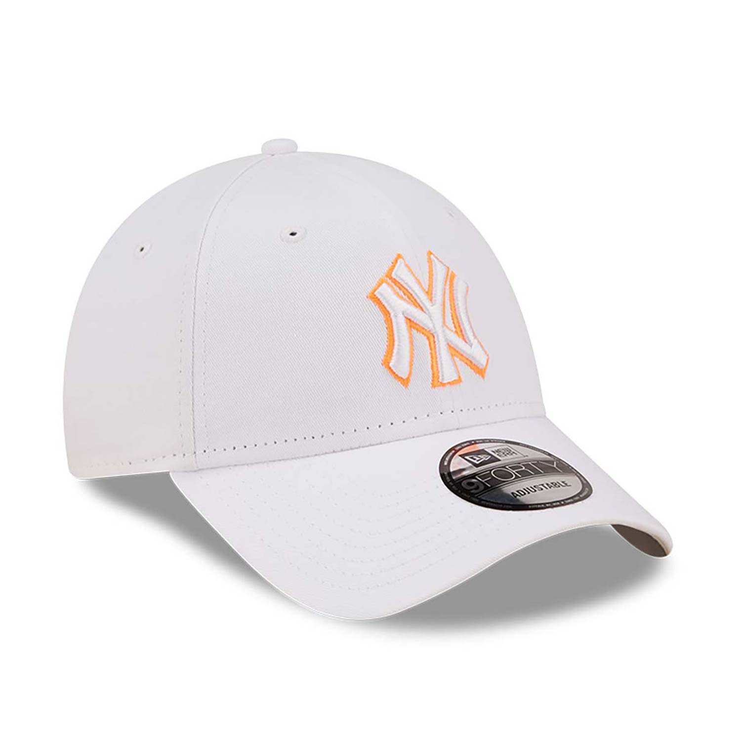 9Forty Neon Outline - New York Yankees White/Orange
