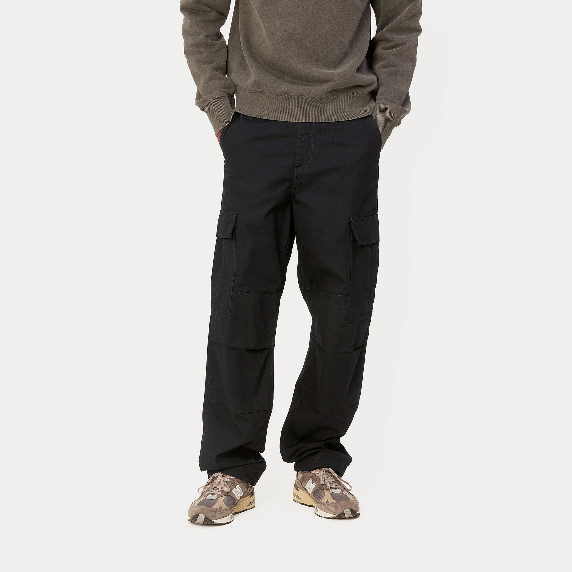 Regular Cargo Pant - Black rinsed