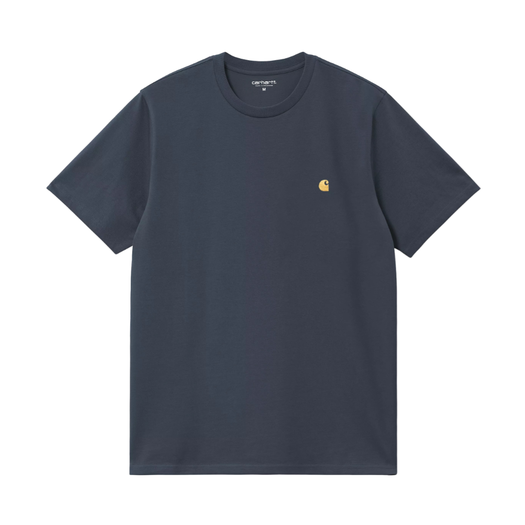 Chase Short-sleeve T-Shirt - Dusky Blue/Gold
