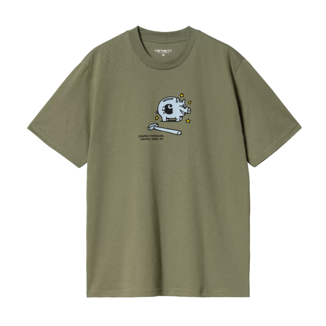 Piggybank Short-sleeve T-shirt - Dollar Green