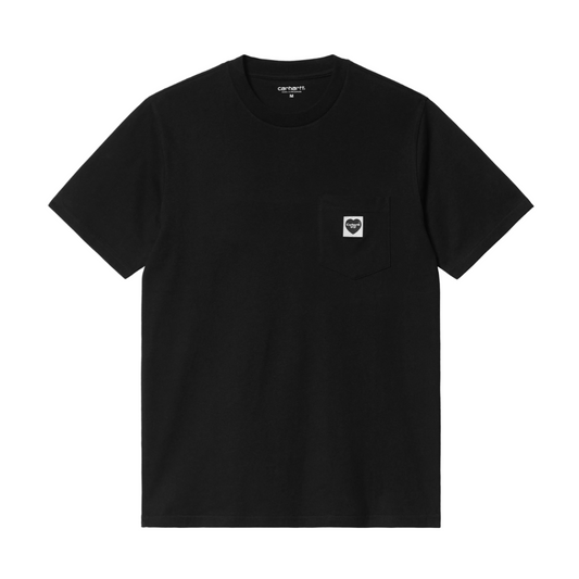 Pocket Heart Short-sleeve T-shirt - Black/Black