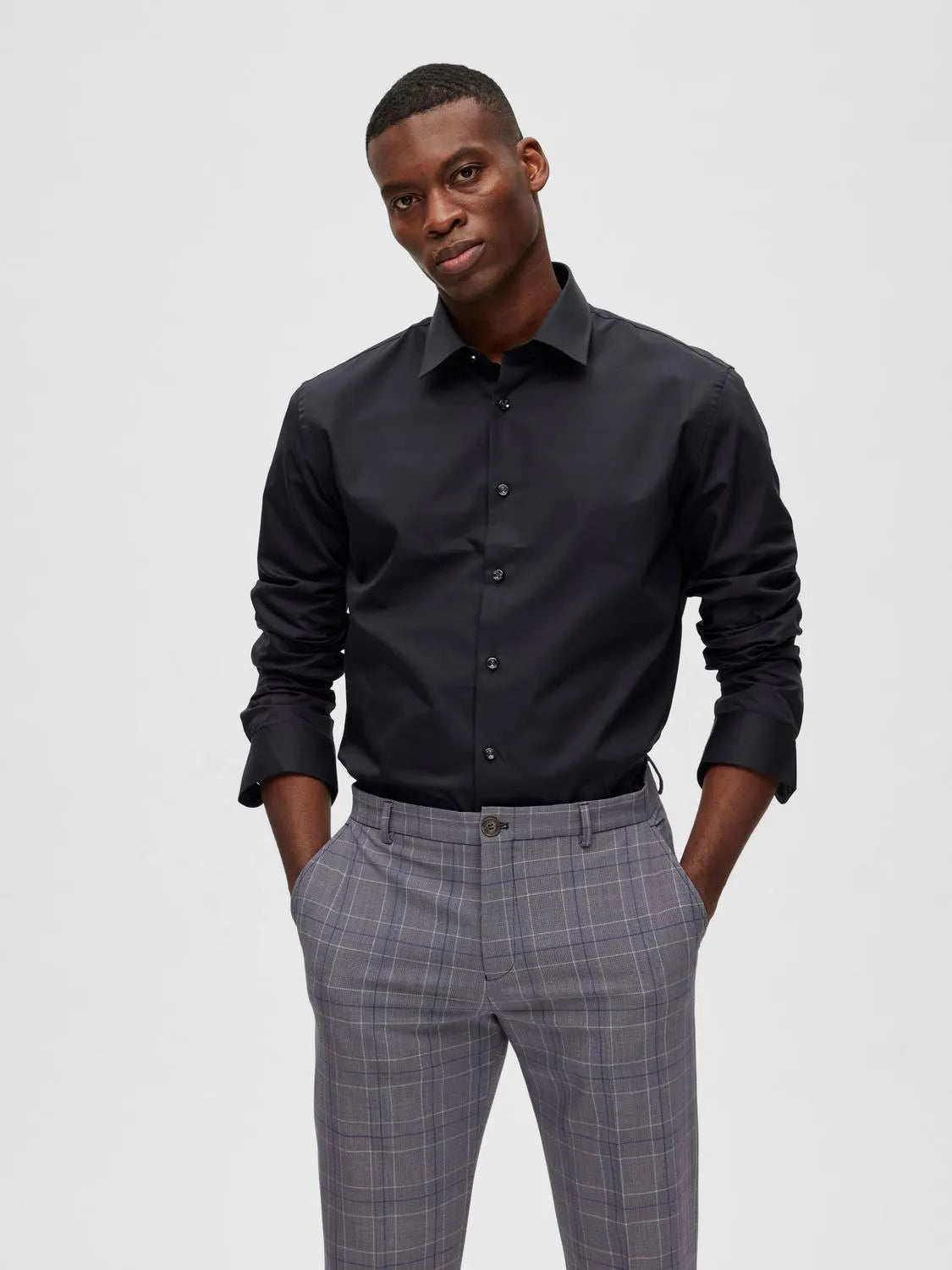 Regular Ethan Long-Sleeve Shirt - Black