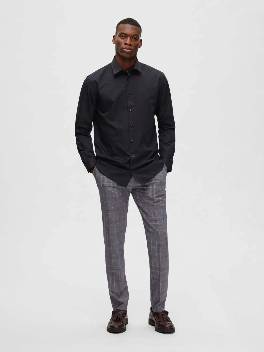 Regular Ethan Long-Sleeve Shirt - Black