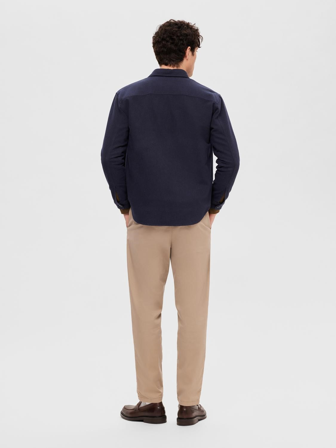 Mason-Twill Overshirt Long-Sleeve - Navy Blazer