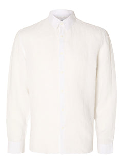 Regular Kylian-Linen Shirt Long-Sleeve - White