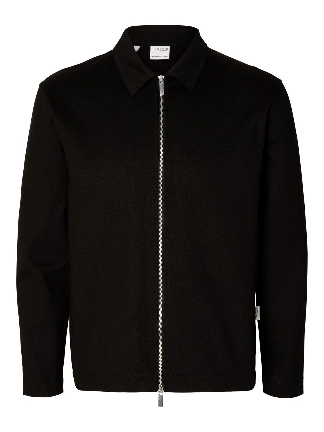 John Long-Sleeve Jersey Overshirt - Black