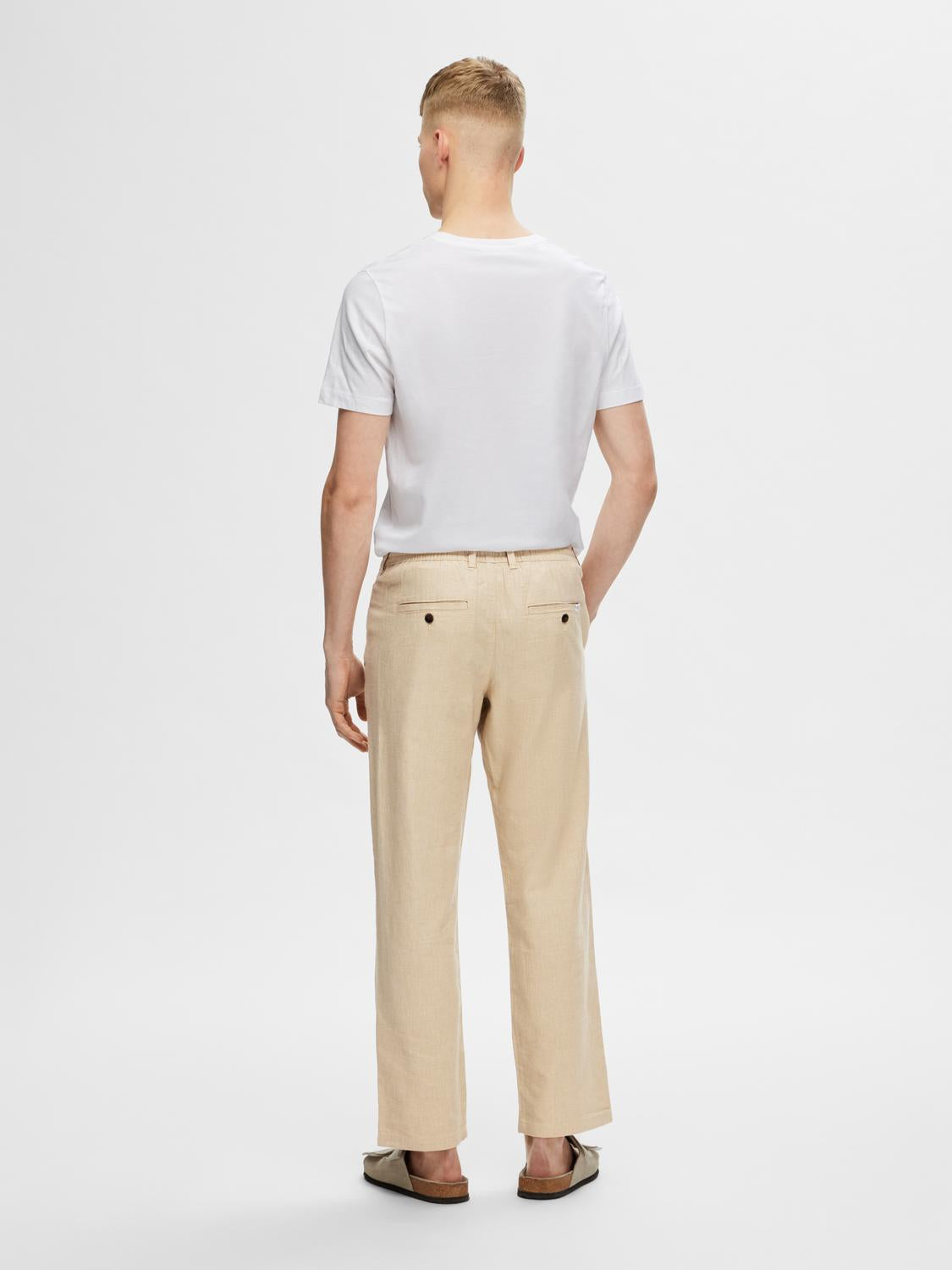 196 Straight Brody Linen Pant - Incense Mixed With Oatmeal