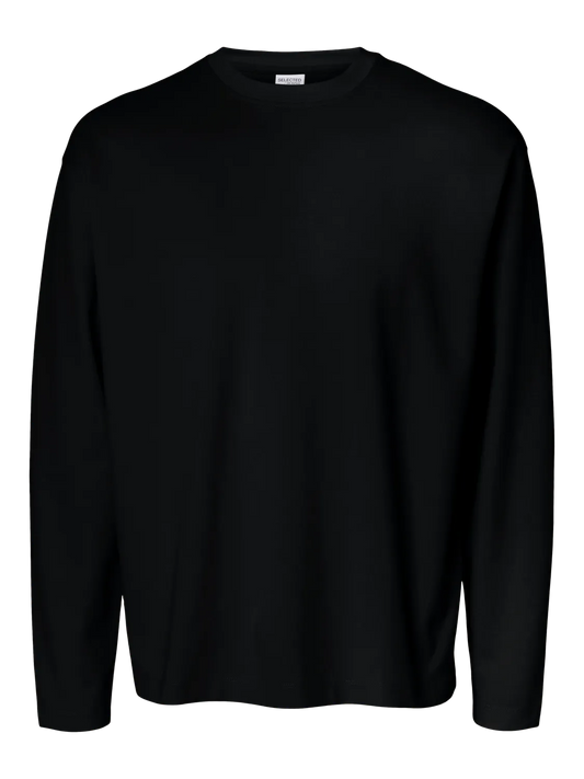 Loose Oscar Long-sleeve Tee - Black