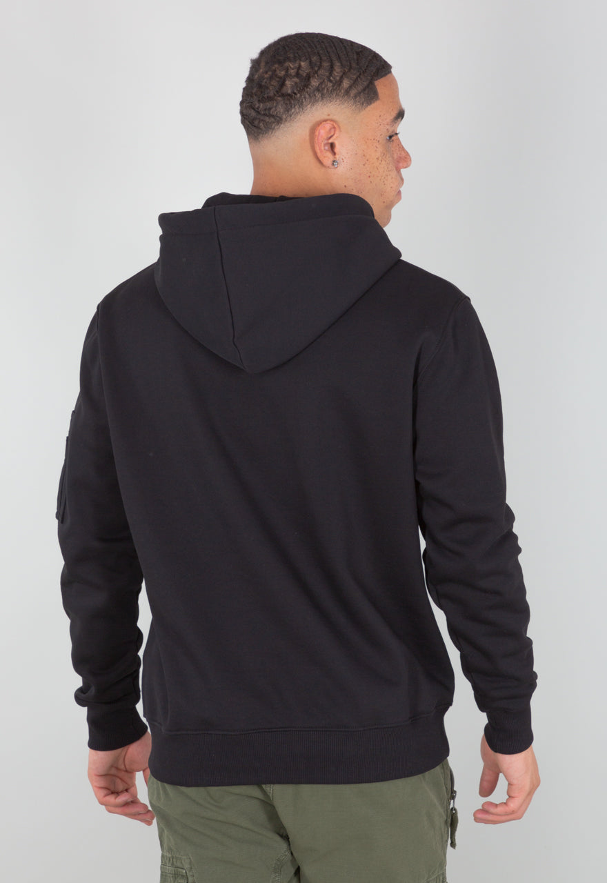 Alpha Label Hoody Foil Print - Black