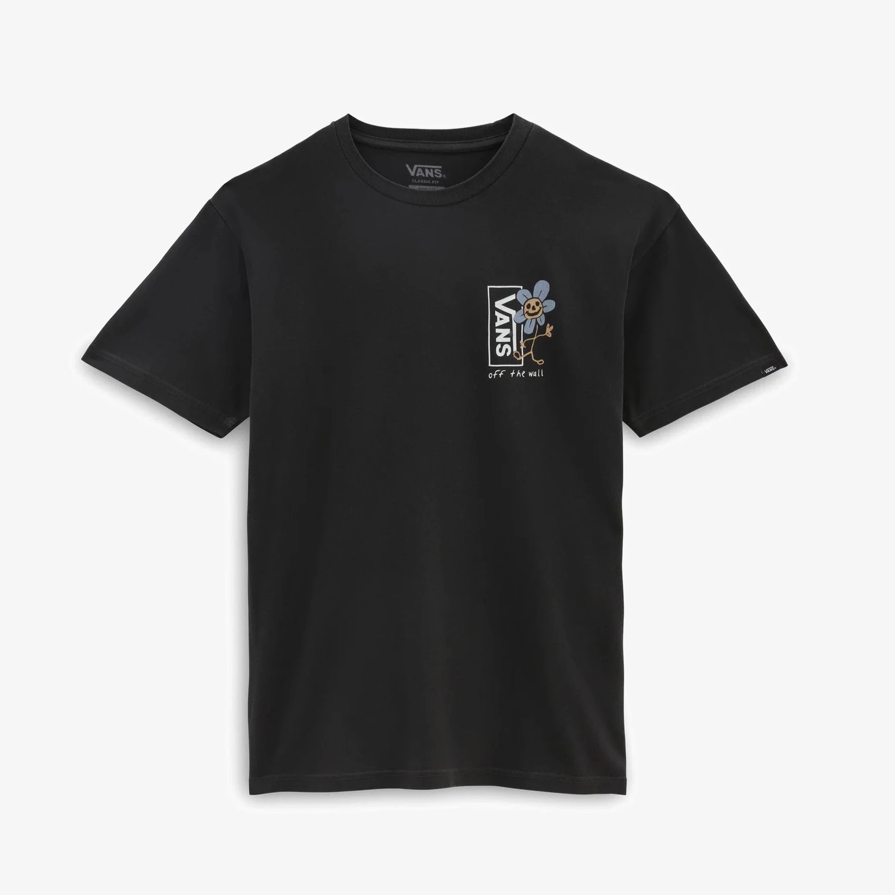 Trippy Grin Floral Short-sleeve Tee - Black