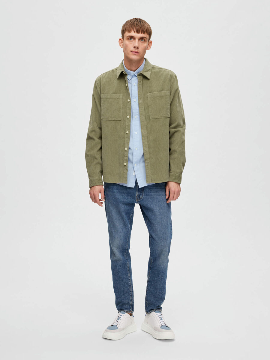 Loose Finn Cord Overshirt - Vetiver
