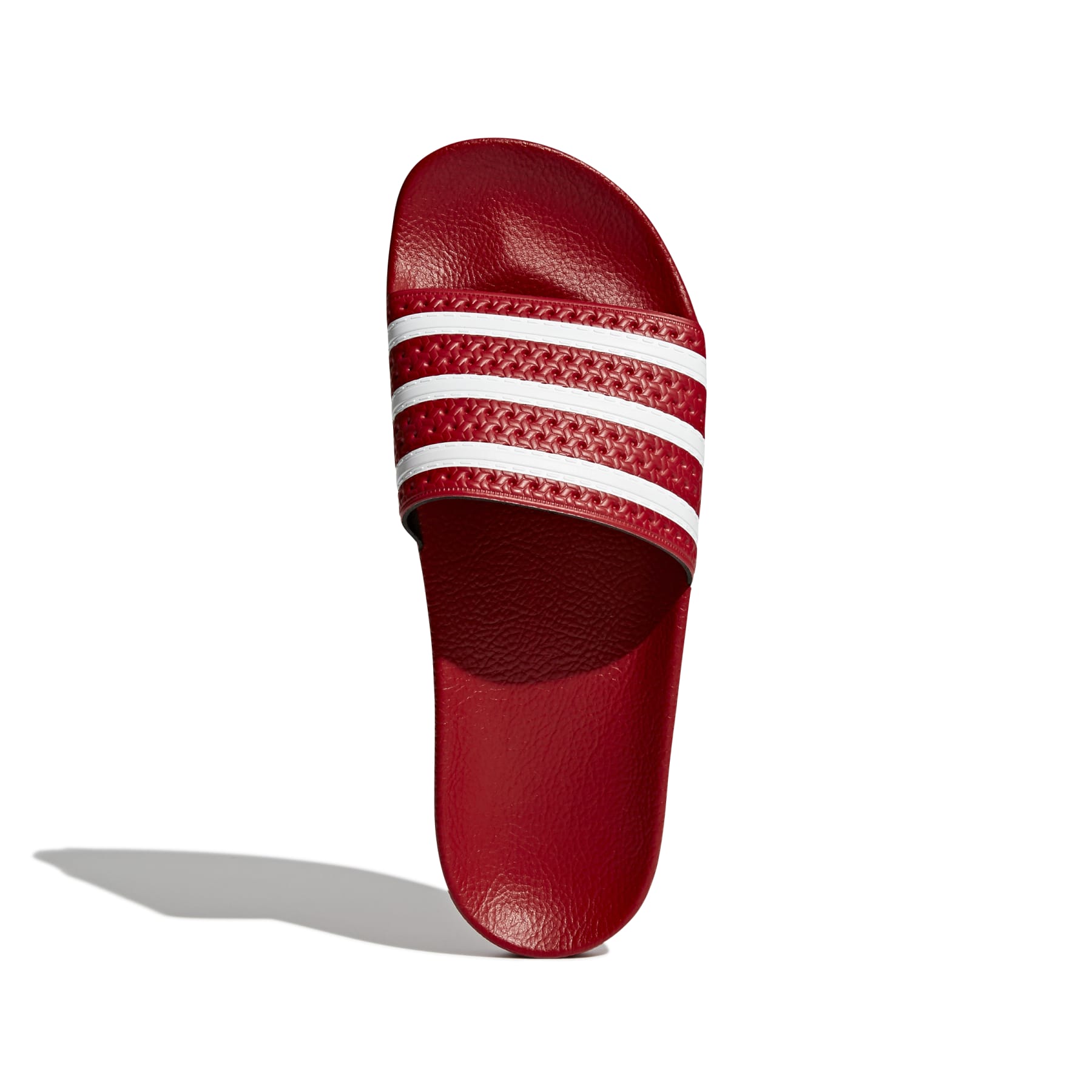 Adilette Slides - Scarlet/White/Scarlet