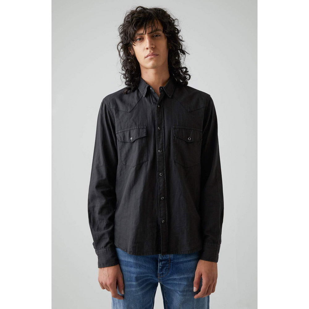 Waits Western Ls Shirt - Black