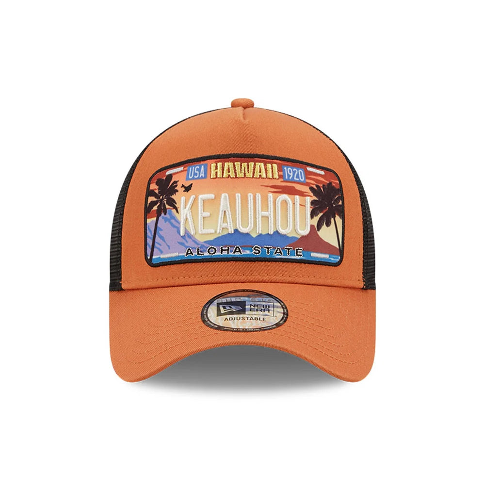 9Forty A-Frame License Plate Trucker Newera - Spring Toffee