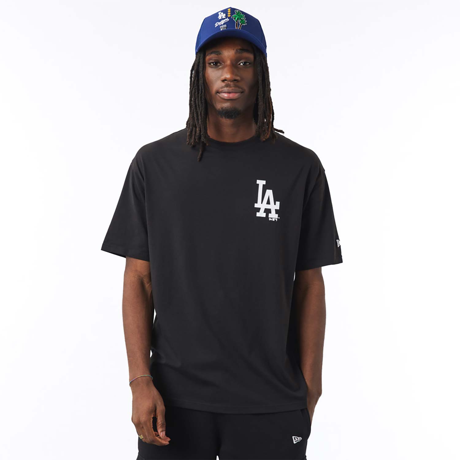 MLB City Oversized Tee - Los Angeles Dodgers Black/White