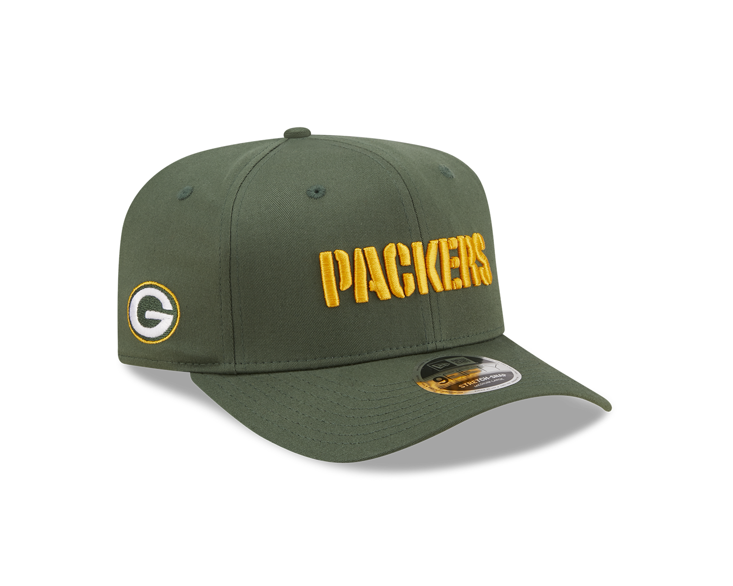 Team Wordmark 9Fifty Stretch Snap - Green Bay Packers Cilantro Green