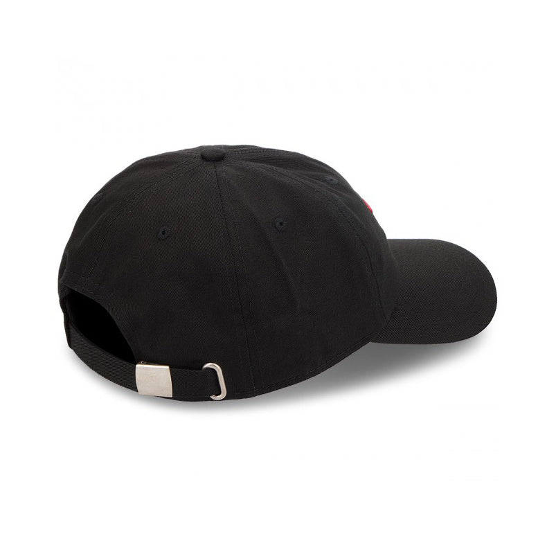 Unisex Dad Cap Linear Logo Strap Back - Black
