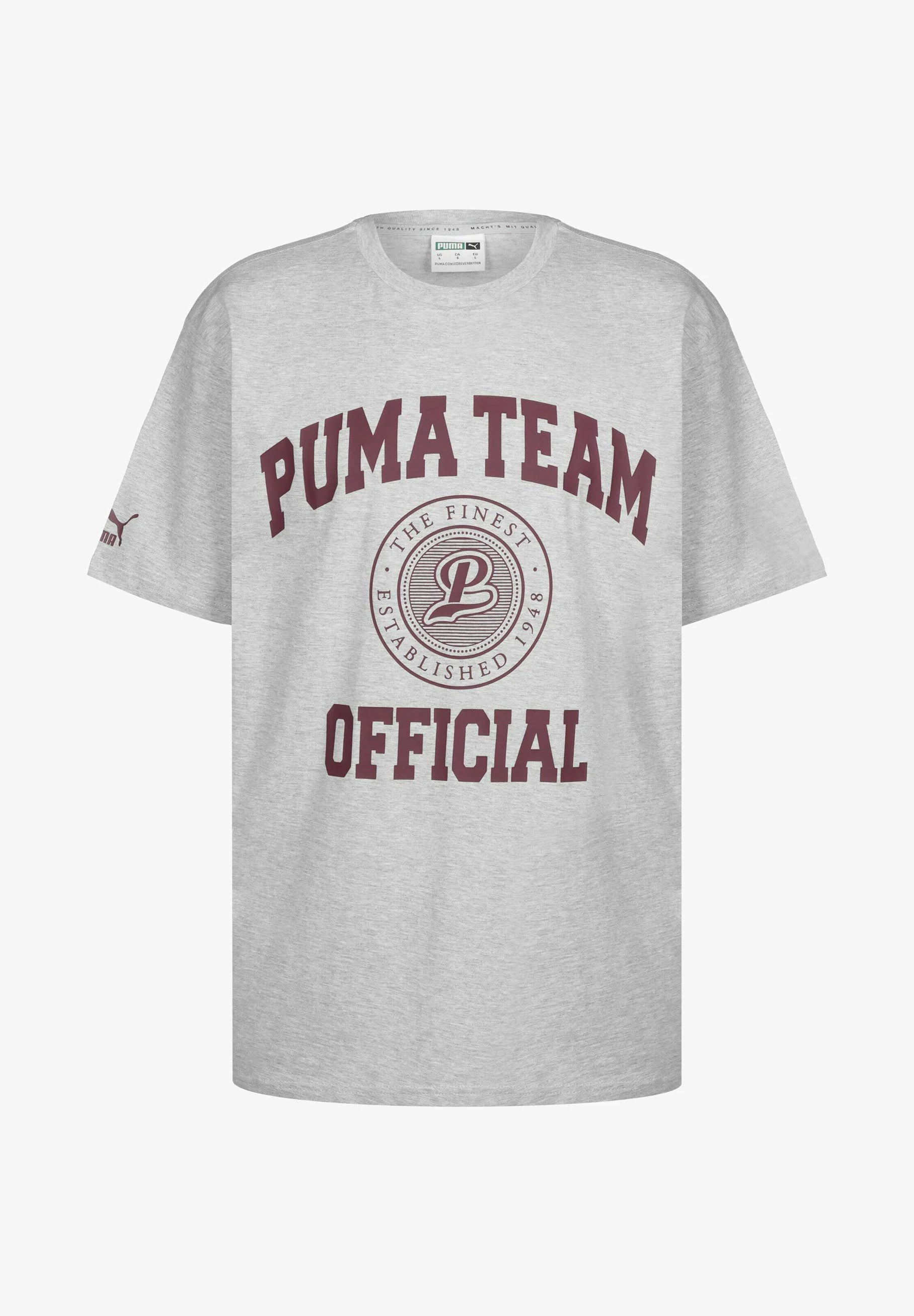 Puma Team Graphic Tee - Light Gray Heather