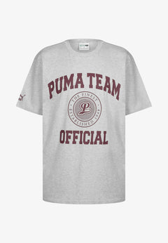 Puma Team Graphic Tee - Light Gray Heather
