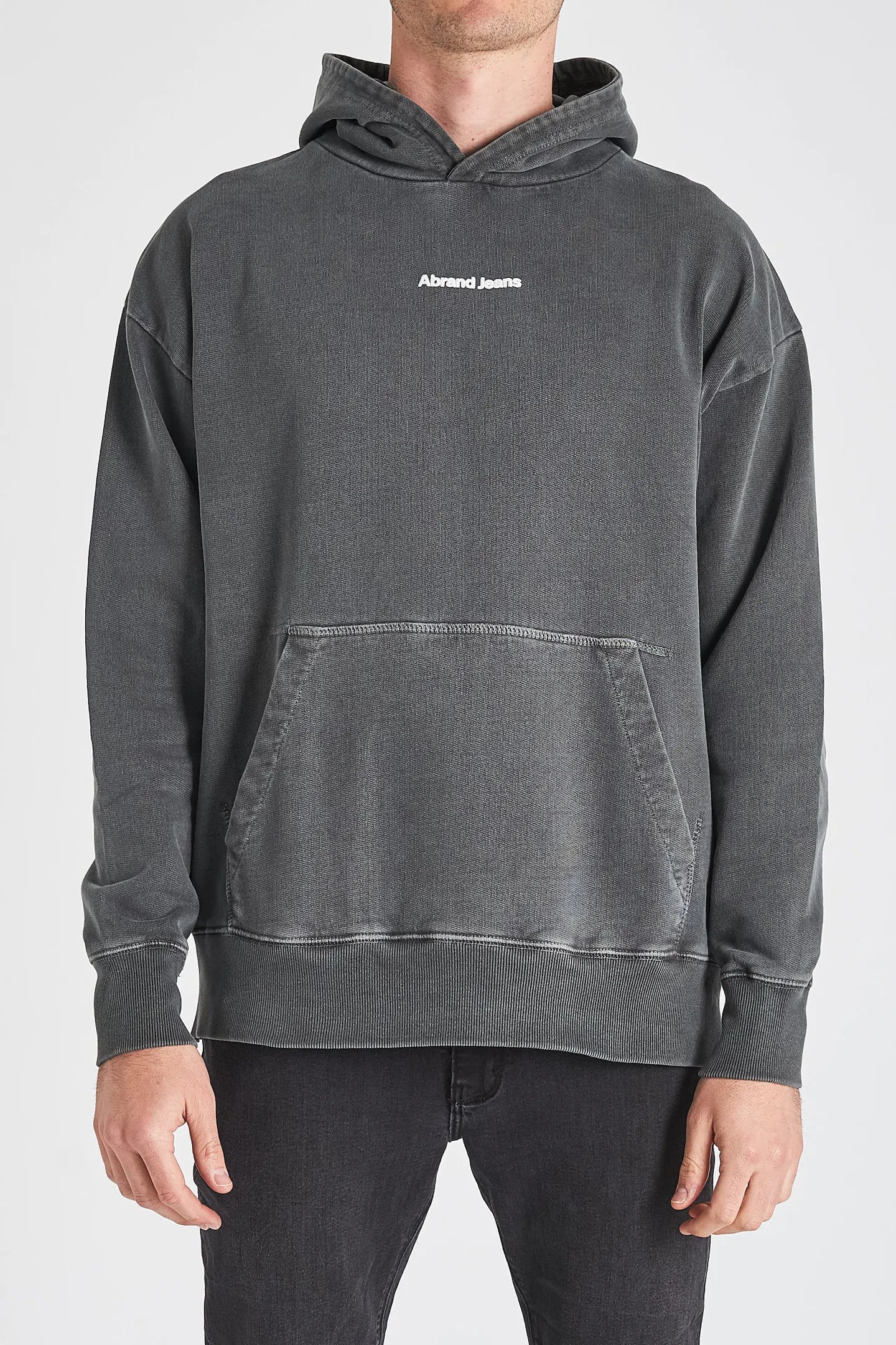 A Relaxed Hoodie - Washed Black