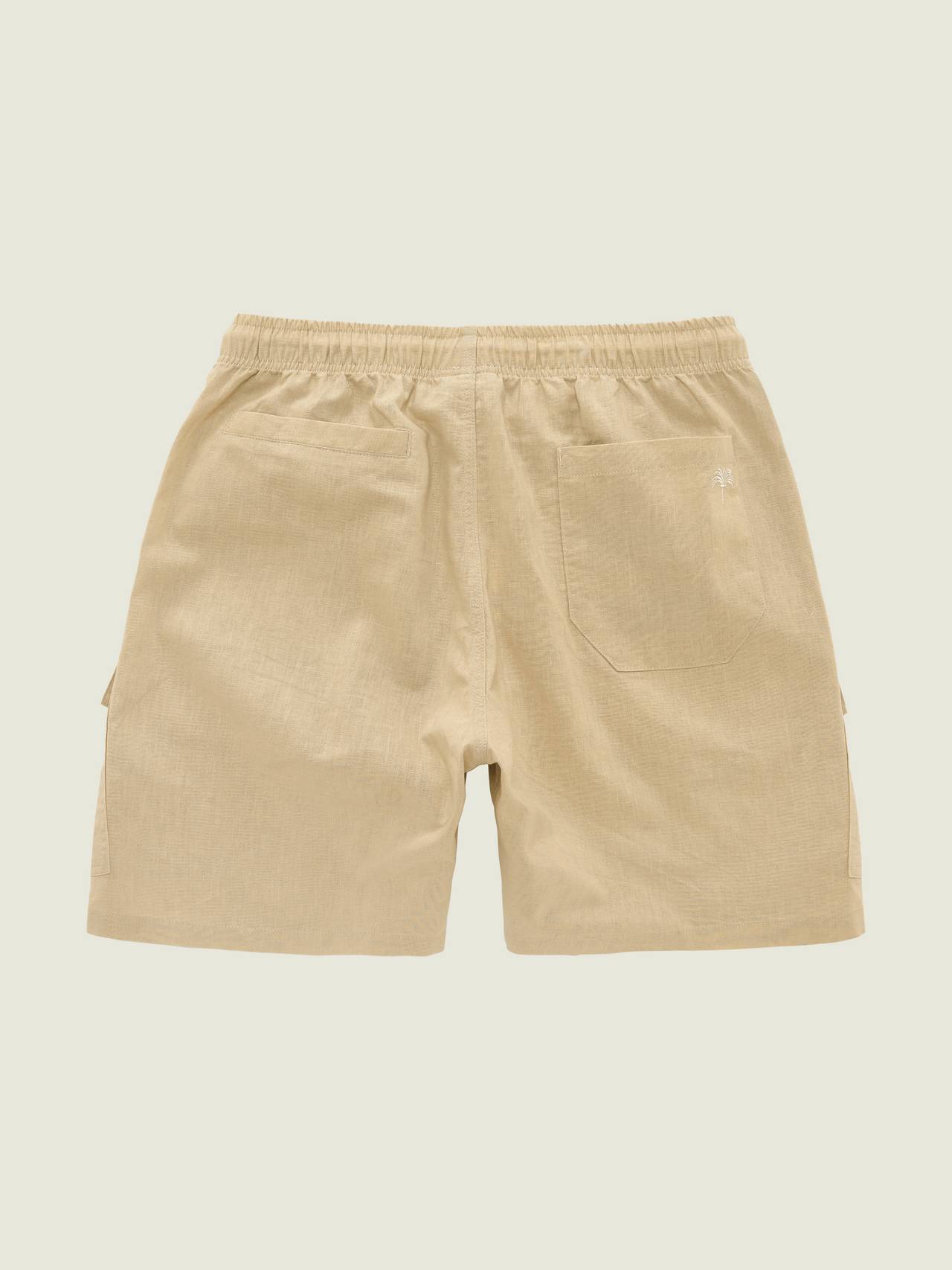 Cargo Linen Shorts - Beige