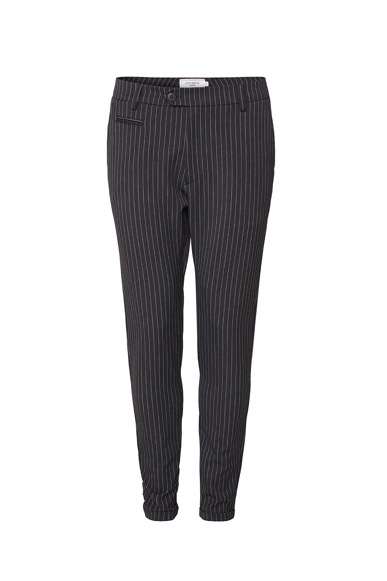 Como Pinstripe Suit Pants - Antrazit/Light Grey Melange