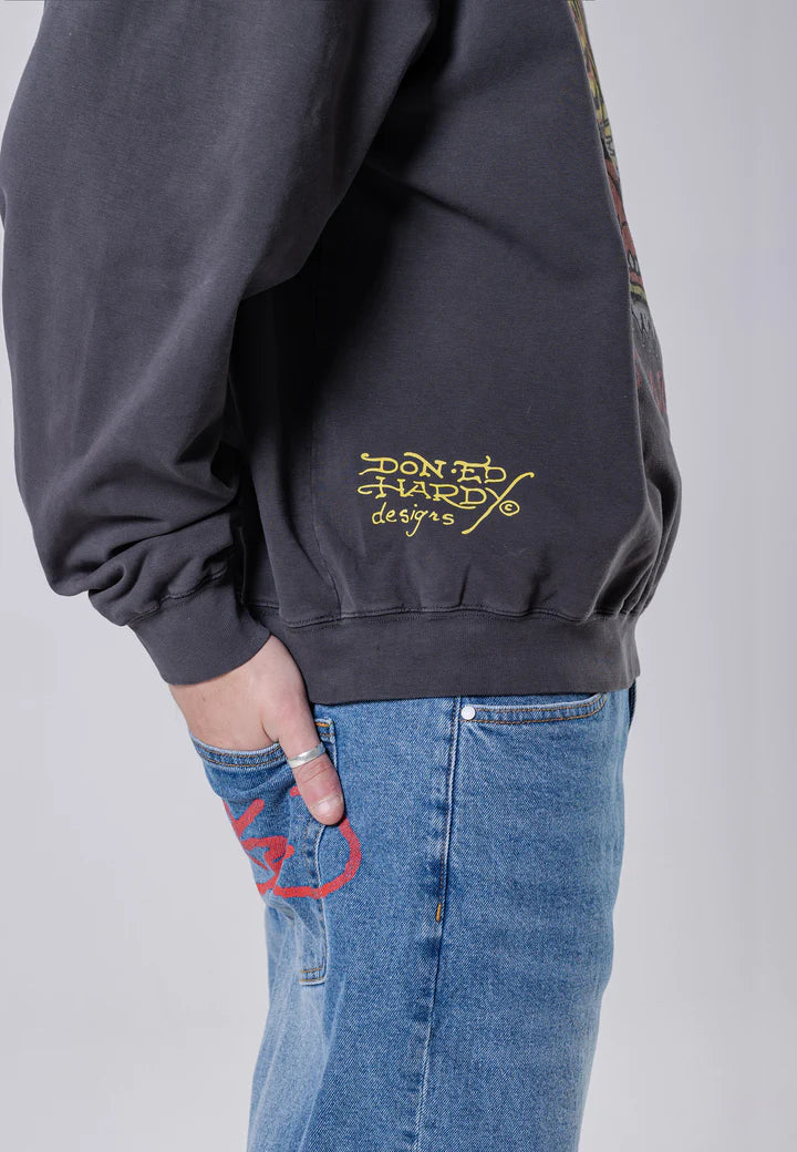 Tiger Vintage Roar Sweat - Washed Black
