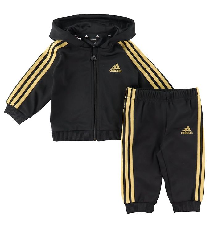 I 3S Shiny Tracksuit - Black/Gold Metal