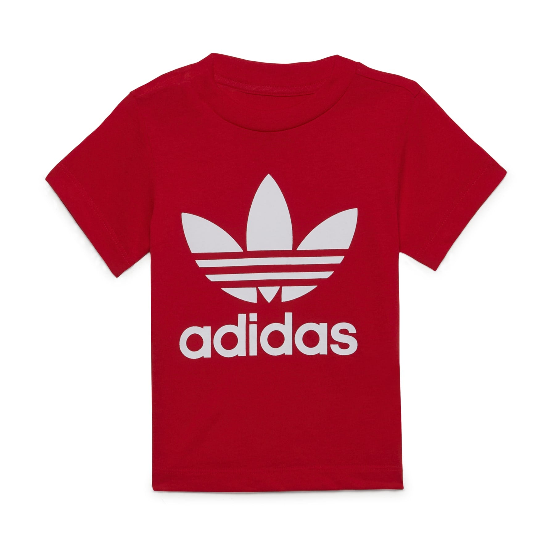 Trefoil Tee - Vivid Red/White