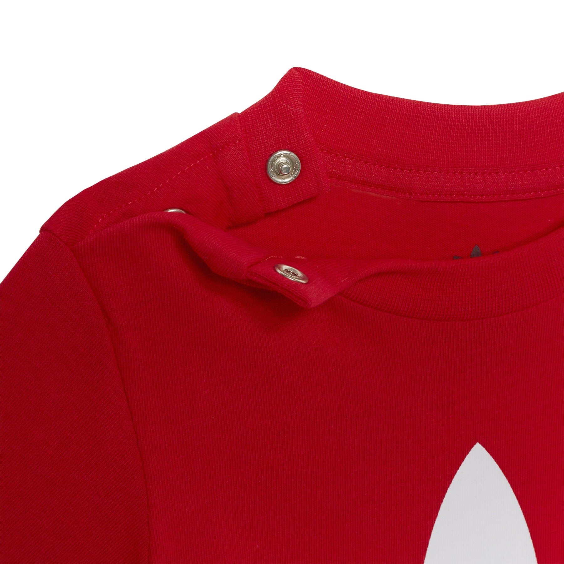 Trefoil Tee - Vivid Red/White