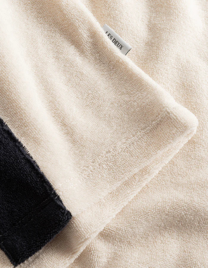 Javier Sport Towel Short-sleeve Shirt - Ivory/Dark Navy