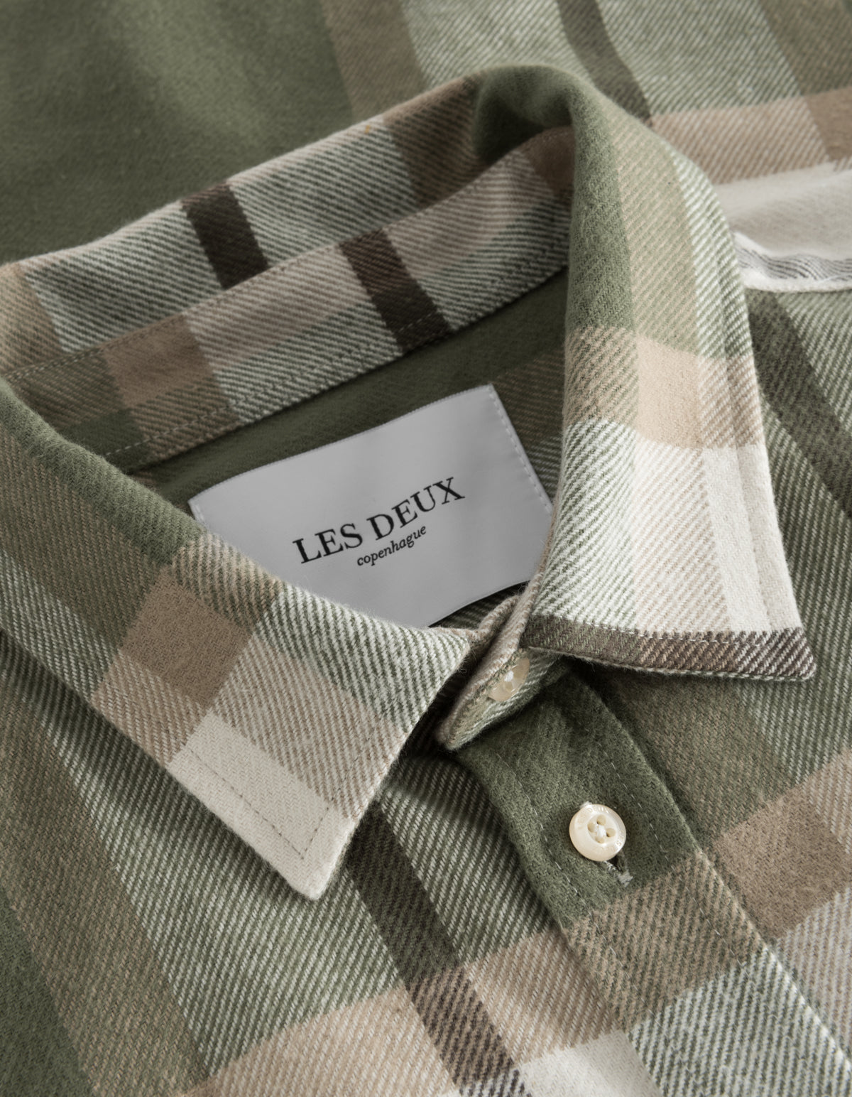 Jeremy Check Flannel Shirt - Olive Night/Lead Gray