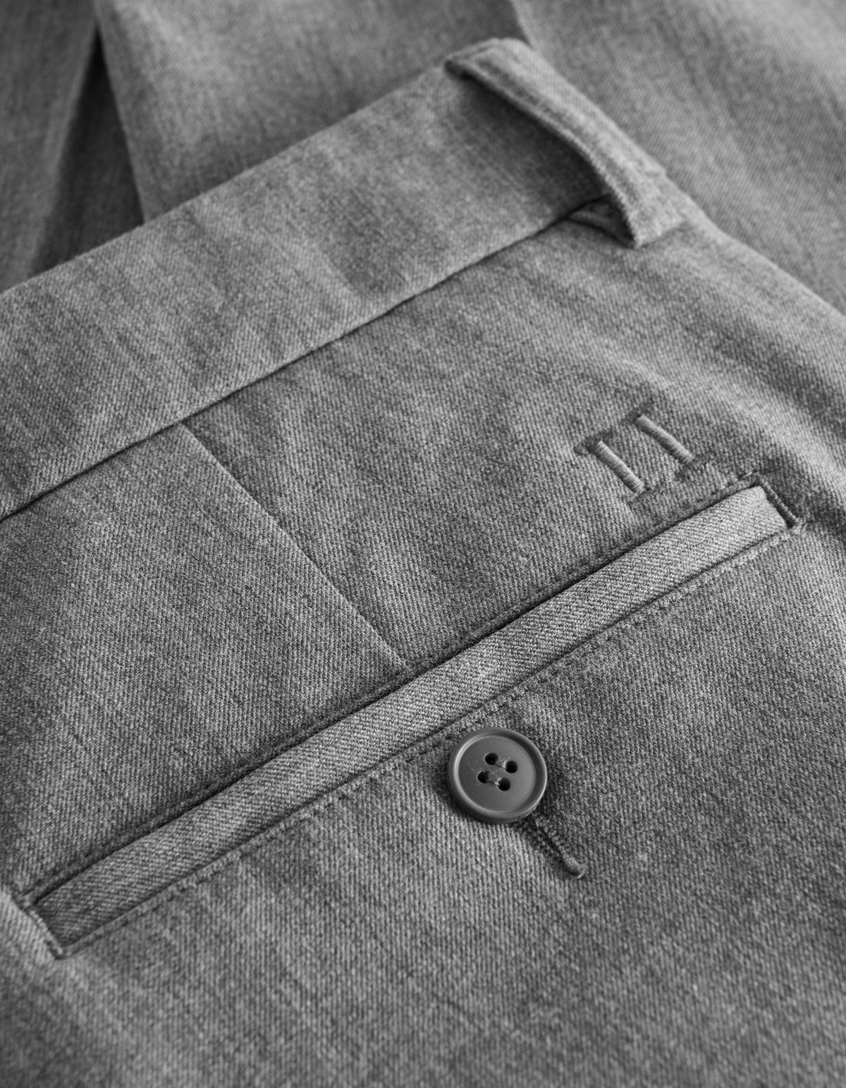 Como Regular Suit Pants - Grey Melange