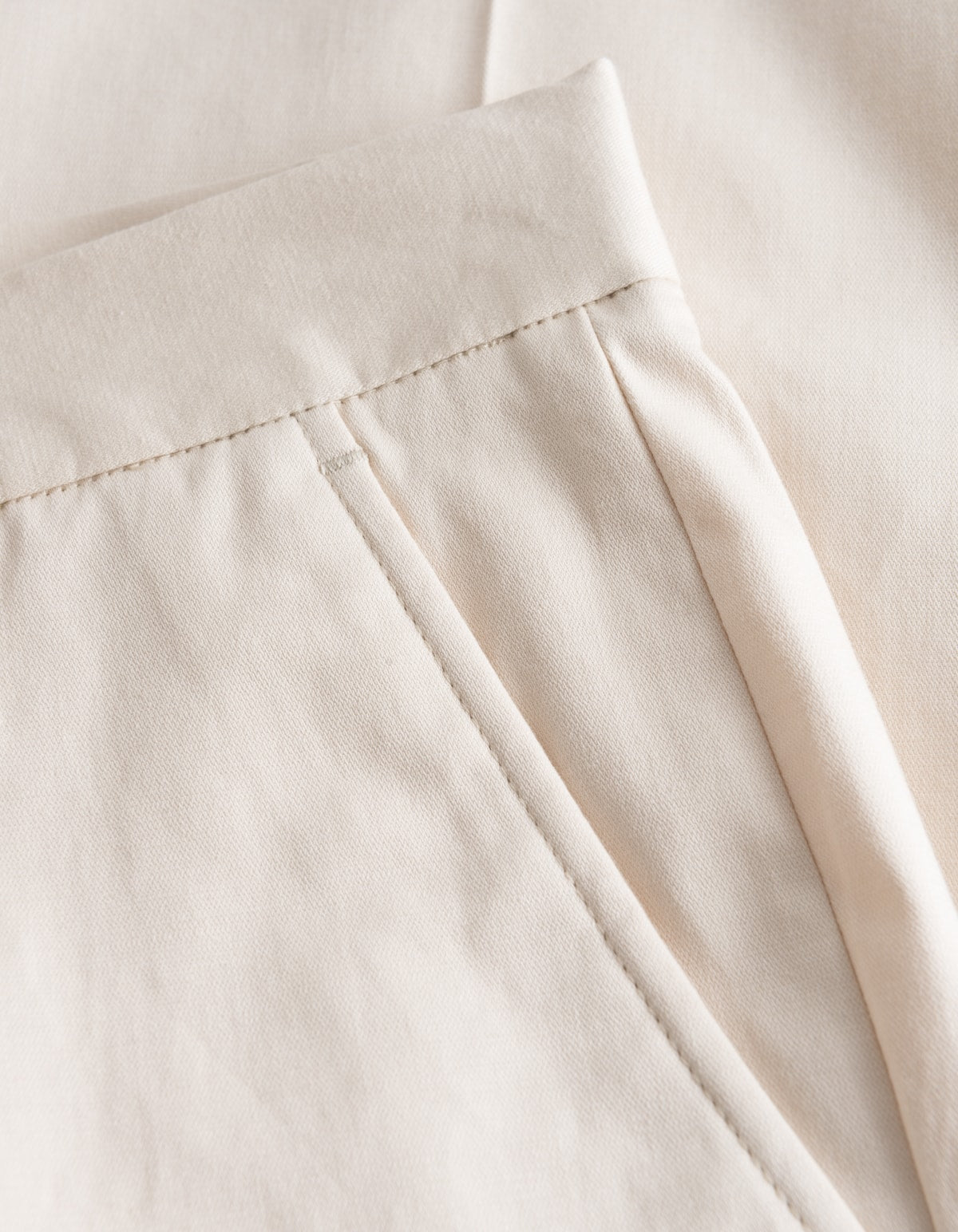 Como Reg Cotton-Linen Pants - Ivory
