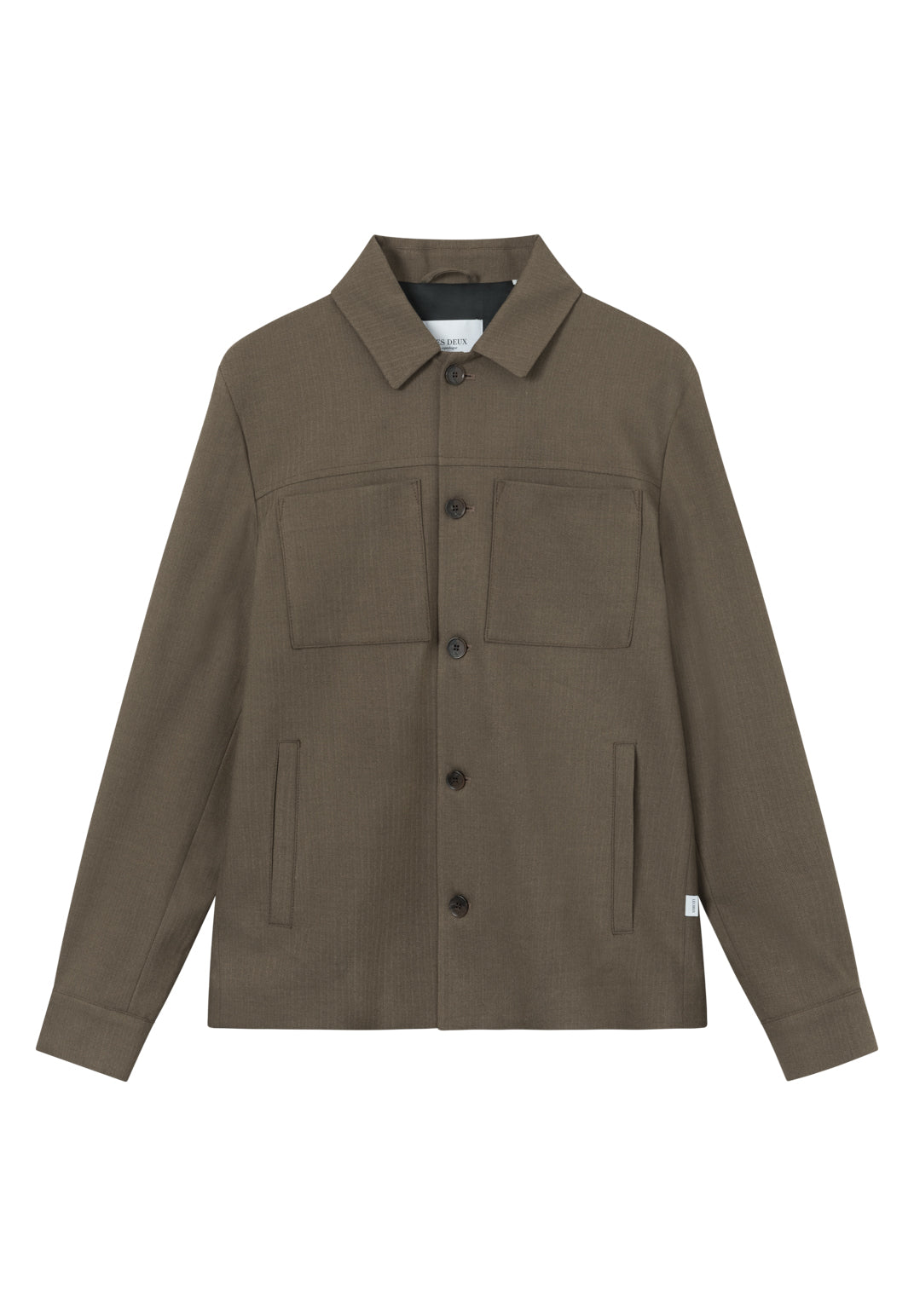 Marseille Herringbone Jacket - Lead Gray/Coffee Brown