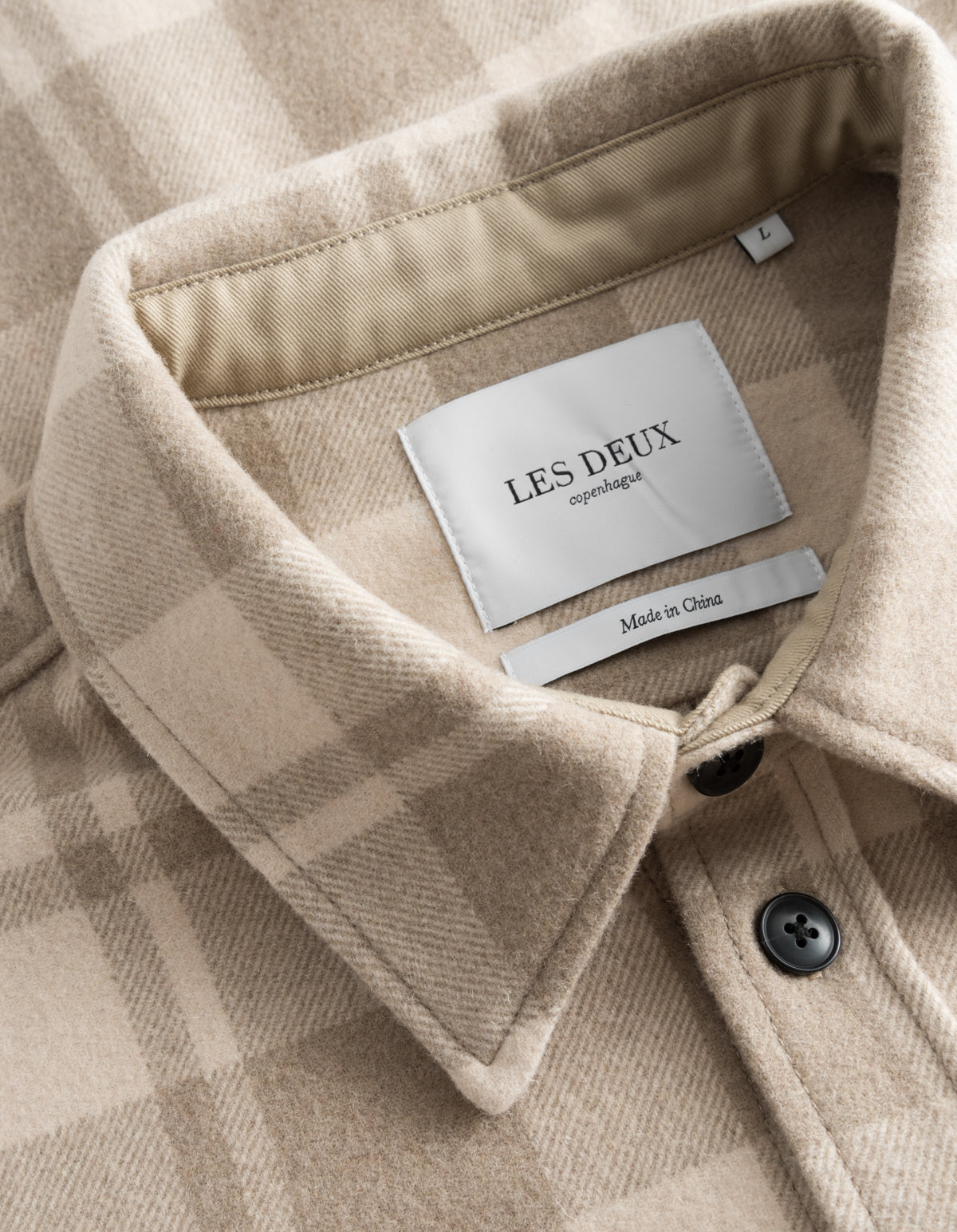 Jason Check Wool Hybrid - Dark Sand/Ivory
