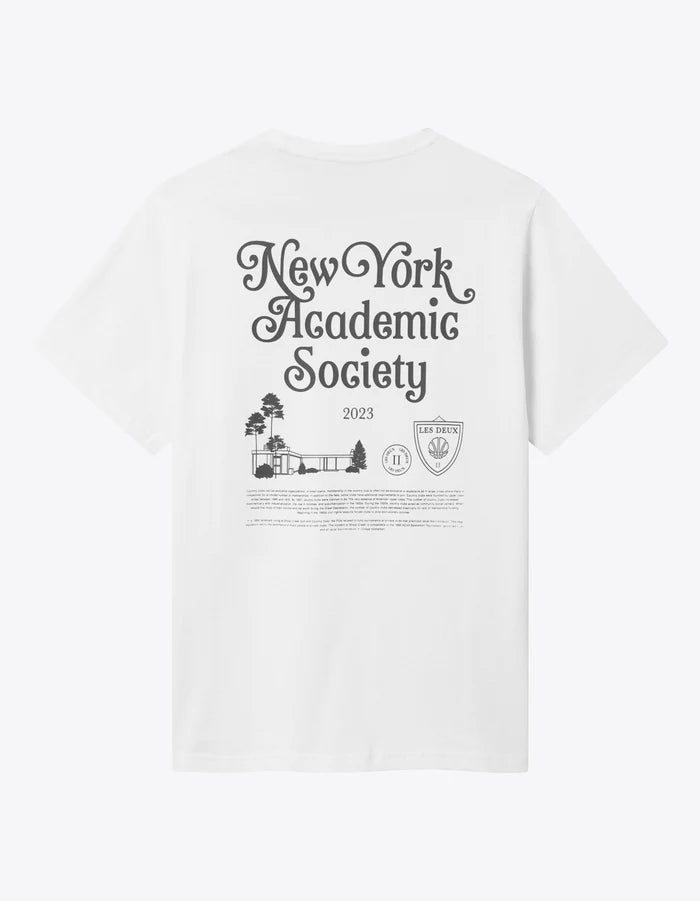 New York T-Shirt - White/Olive Night