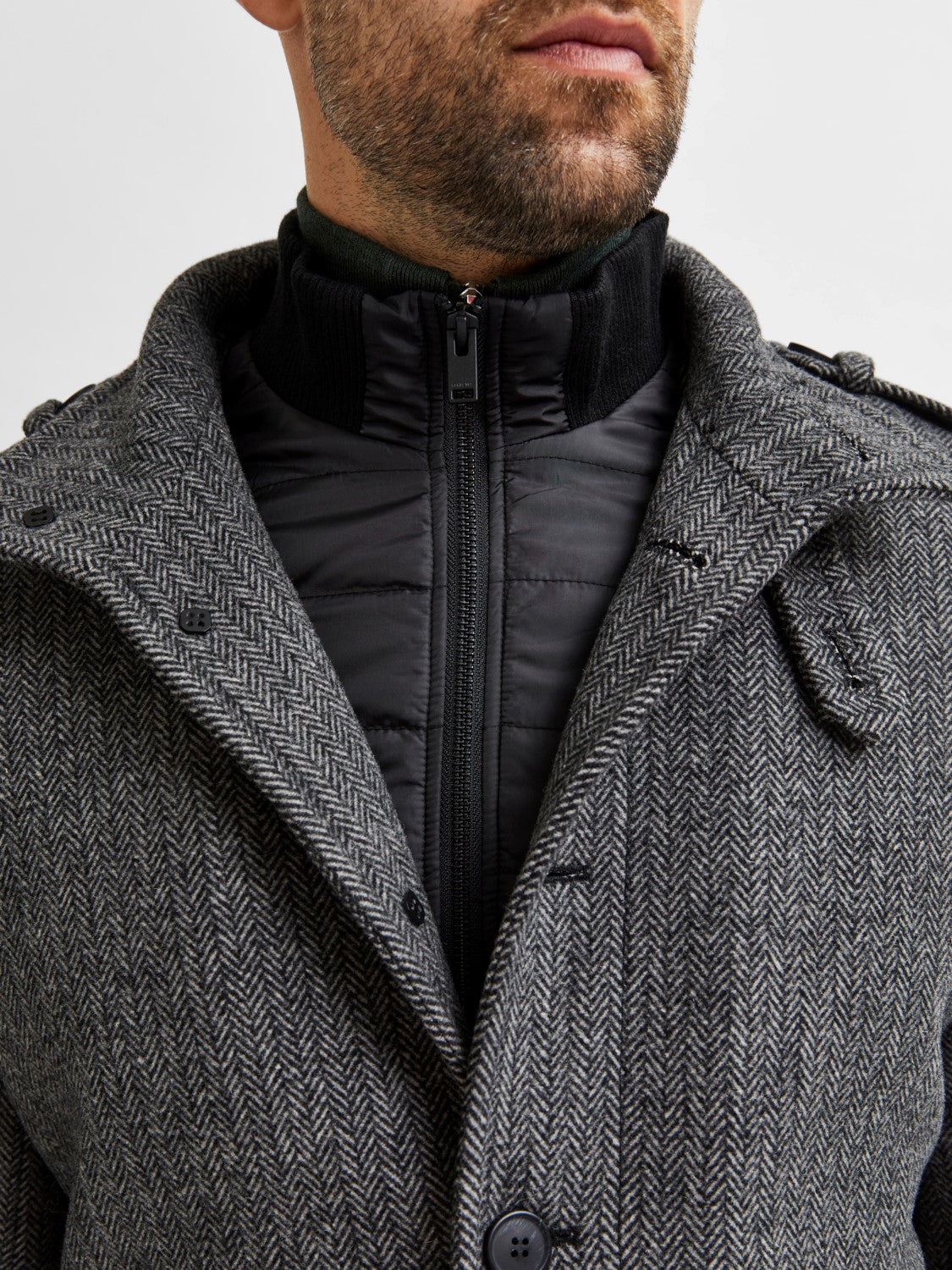Noah Wool Coat - Dark Grey