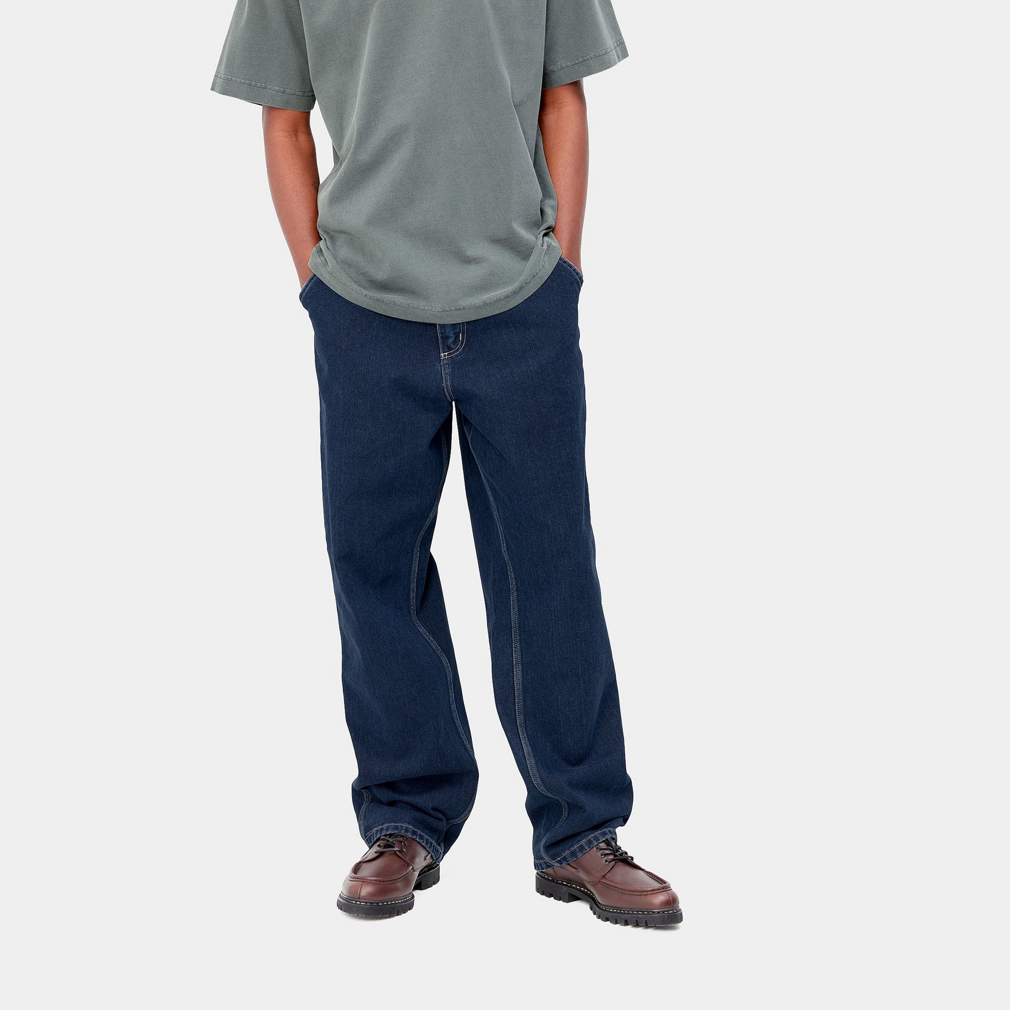 Single Knee Pant - Blue stone washed